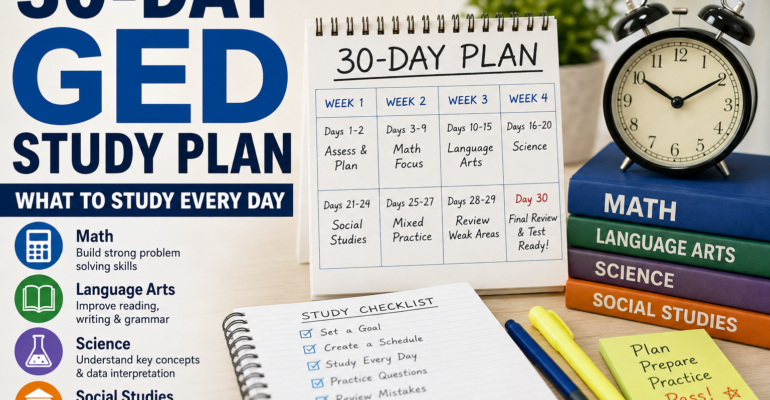 30 Day GED Study Plan
