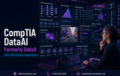 CompTIA DataAI formerly DataX DY0-001 exam preparation with a senior data scientist reviewing neural networks, model evaluation, feature engineering, computer vision, NLP, MLOps and responsible AI