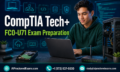 CompTIA Tech+ FC0-U71 exam preparation with a beginner learning computer hardware, networking, software, databases, and cybersecurity