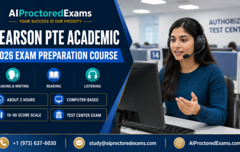 Pearson PTE Academic exam preparation course by AIProctoredExams