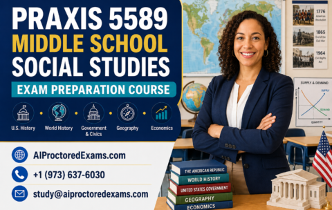 Praxis 5589 Middle School Social Studies Exam Preparation Course