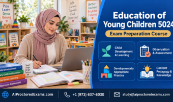 Praxis 5024 Education of Young Children exam preparation covering child development, assessment, and teaching