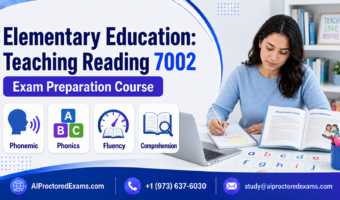 Praxis 7002 Elementary Education Teaching Reading exam preparation with phonemic awareness, phonics, fluency, and comprehension resources